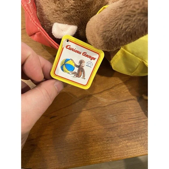 Russ Berrie and Co. Curious George 41 Fireman 13" Plush Boots Hat Spotted Dog - Picture 4 of 6